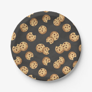 Schokolade Chip Cookies Halbpension Geburtstagspap Pappteller