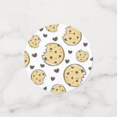 Schokolade Chip Cookies, Herz, Geburtstag Konfetti (Klein Vorderseite)