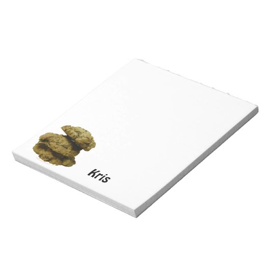 Schokolade Chip Cookies Individuelle Name Notizblock (Rotiert)