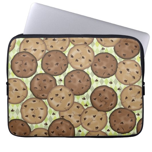 Schokolade Chip Cookies Laptopschutzhülle (Vorderseite)