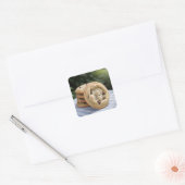 Schokolade Chip Cookies Quadratischer Aufkleber (Umschlag)