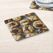 Schokolade Chip Cookies Rechteckiger Pappuntersetzer (angewinkelt)