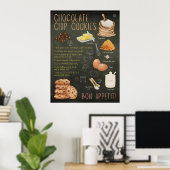 Schokolade Chip Cookies Rezept Chalkboard Printwer Poster (Heimbüro)