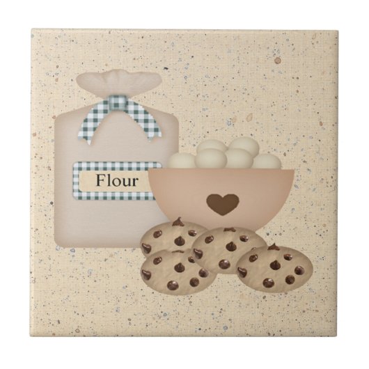 Schokolade Chip Cookies Tile Fliese (Vorderseite)