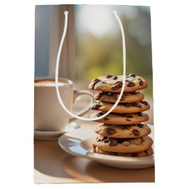 Schokolade Chip Cookies und Kaffee Mittlere Geschenktüte