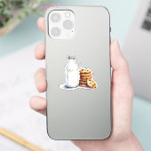Schokolade Chip Cookies und Milch Aufkleber (Telefon)