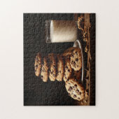 Schokolade Chip Cookies und Milch Puzzle (Vertikal)