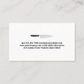 Schokolade Chip Cookies Visitenkarte (Rückseite)