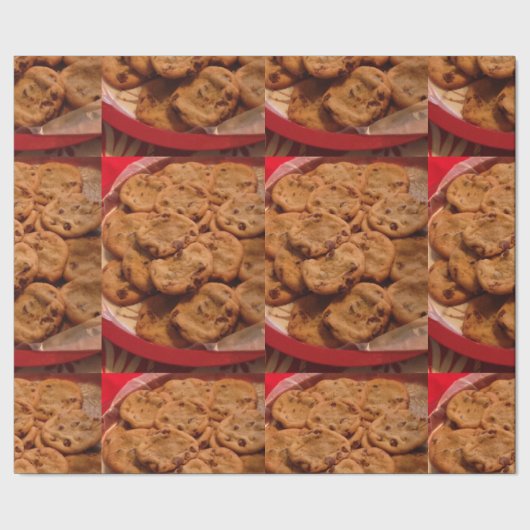 Schokolade Chip Cookies Wrapping Paper Geschenkpapier (Saum)