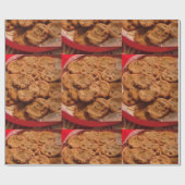 Schokolade Chip Cookies Wrapping Paper Geschenkpapier (Flach)