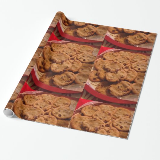 Schokolade Chip Cookies Wrapping Paper Geschenkpapier (Ungerollt)