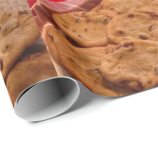 Schokolade Chip Cookies Wrapping Paper Geschenkpapier (Rolleneckpunkt)