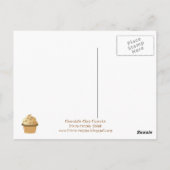 Schokolade Chip Cupcake Postkarte (Rückseite)
