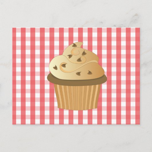 Schokolade Chip Cupcake Postkarte (Vorderseite)