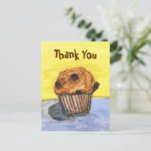 Schokolade Chip Muffin Danke Postcard Postkarte (Stehend Vorderseite)
