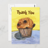 Schokolade Chip Muffin Danke Postcard Postkarte (Vorne/Hinten)