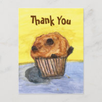 Schokolade Chip Muffin Danke Postcard