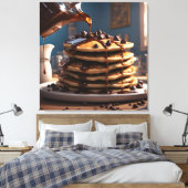 Schokolade Chip Pancakes Leinwanddruck (Insitu (Schlafzimmer))