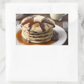 Schokolade Chip Pancakes Rechteckiger Aufkleber (Tasche)