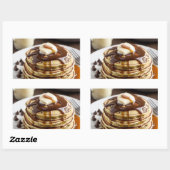 Schokolade Chip Pancakes Rechteckiger Aufkleber (Blatt)