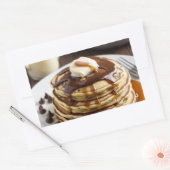 Schokolade Chip Pancakes Rechteckiger Aufkleber (Umschlag)