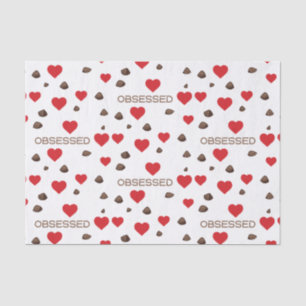 Schokolade Chips Liebe Gesegnetes Rotes Herz Kakao Seidenpapier