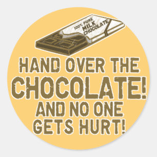 Schokolade Chocoholic Runder Aufkleber