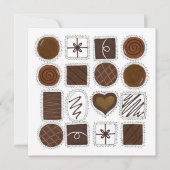 Schokolade Chokoalkoholisches Party am Valentinsta Einladung (Vorderseite)