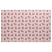 Schokolade-Cockapoo-Hund rosa Kaffee Stoff (Fat Quarter (45,7 x 55,9 cm))