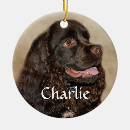 Schokolade Cocker Spaniel Ornament (Vorne)