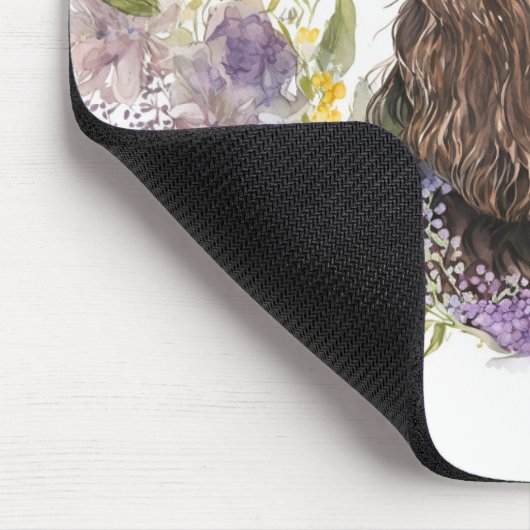 Schokolade Cocker Spanisch in Lilacs Mousepad (Ecke)