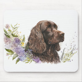Schokolade Cocker Spanisch in Lilacs Mousepad