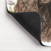Schokolade Cocker Spanisch in Lilacs Mousepad (Ecke)