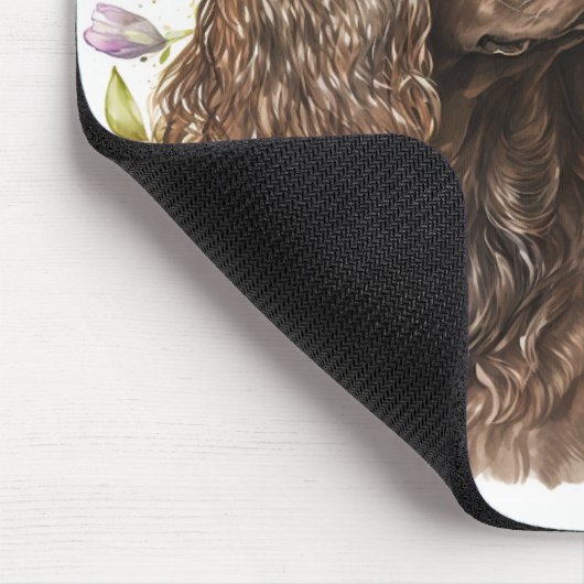 Schokolade Cocker Spanisch in Lilacs Mousepad (Ecke)
