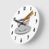 Schokolade con Churro Runde Wanduhr (Winkel)