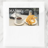 Schokolade con churros Square Sticker (Tasche)