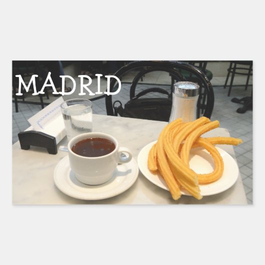 Schokolade con churros Square Sticker (Vorderseite)