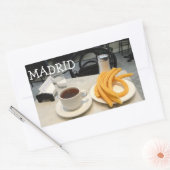 Schokolade con churros Square Sticker (Umschlag)