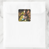 Schokolade Corona Ostersonne Quadratischer Aufkleber (Tasche)