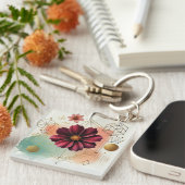 Schokolade Cosmos Geometric Acrylic Schlüsselanhän Schlüsselanhänger (Vorderseite rechts)