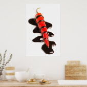Schokolade Covered Jalapeno Pepper Poster Print (Küche)