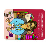 Schokolade, Crafting und Kaffee Die sonnige Hand g Magnet (Horizontal)