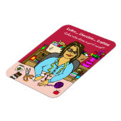 Schokolade, Crafting und Kaffee Die sonnige Hand g Magnet (Linke Seite)