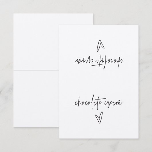 Schokolade-Creme-Etikett (Vorne/Hinten)