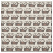 Schokolade Creme Pie Slice Dessert Futter Stoff (Muster)