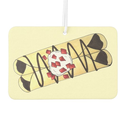 Schokolade Crêpe Pancake Frankreich Französische L Autolufterfrischer (Rückseite)