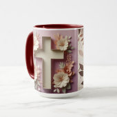 Schokolade Cross Floral Tasse ai design (Vorderseite Links)