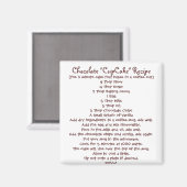 Schokolade "Cup Cake" in einer Tasse Rezept - Magn Magnet (Vorderseite/Rückseite)