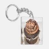 Schokolade Cupcake Acrylic Schlüsselanhänger (Vorderseite links)