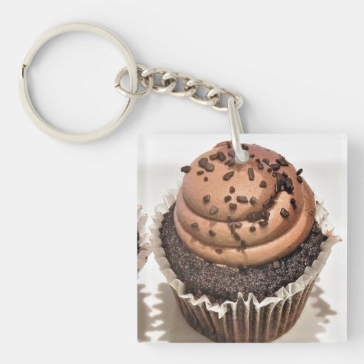 Schokolade Cupcake Acrylic Schlüsselanhänger (Vorderseite)